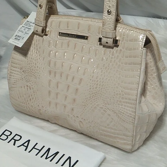 SOLD!! NWT Alice Sunglow Melbourne Genuine Leather Brahmin Bag W Dust Bag - Picture 4 of 16